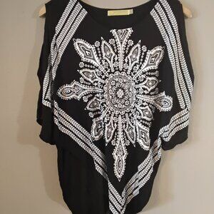 Cynthia Mehra embellished scarf style cover up